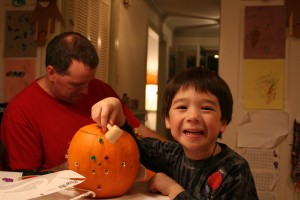 Mac and his pumpkin